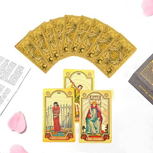 Gold-Foil Traditional Tarot Deck (78 Cards)