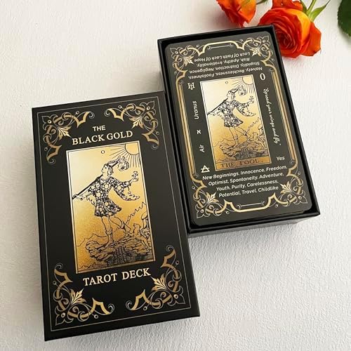 Black and Gold Gilded Tarot Cards