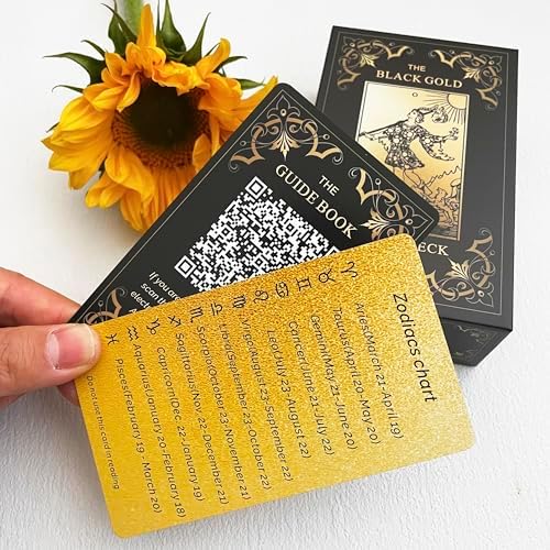 Black and Gold Gilded Tarot Cards