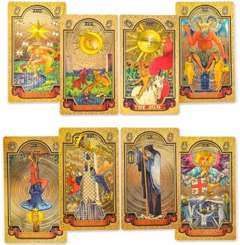 Gold-Foil Traditional Tarot Deck (78 Cards)