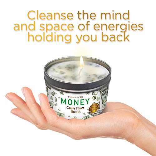 Money Magick Candle for Cash Flow Boost - Sage Cinnamon Scented