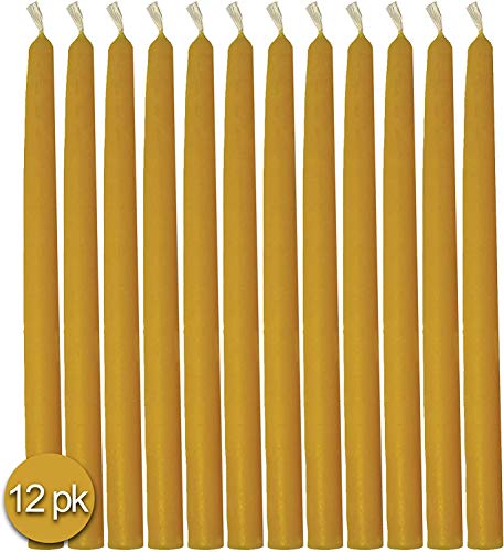 Yellow Beeswax Magick Candles 9"